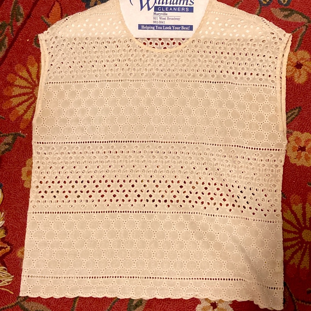 Cream colored shell shirt